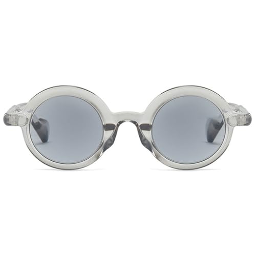 MAGIMODAC Round Reading Glasses Ladies Mens Grey/Brown Retro