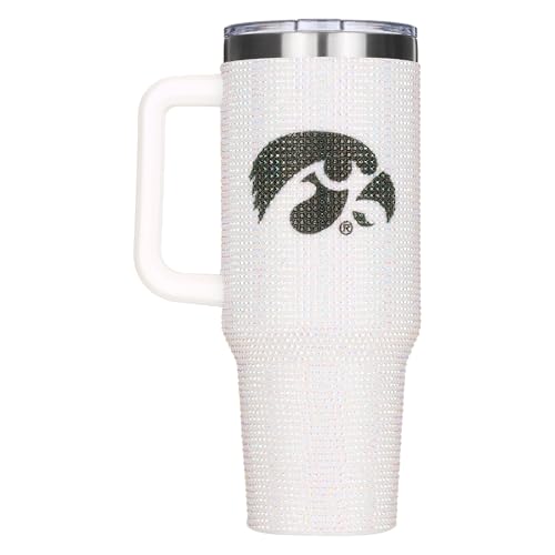 Image of The Memory Company Officially Licensed 40oz White Bling Game Day Tumbler, University of Iowa