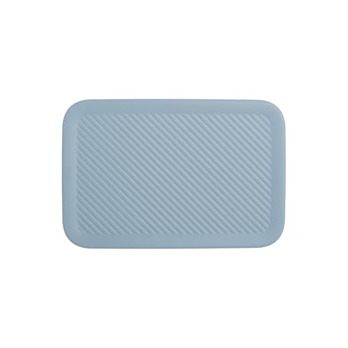 Image of Superio Ribbed Collection Lid for Decorative Plastic Basket Open Home Storage Bins Organizer Baskets, Medium Blue - for Organizing Closet Storage Bins for Shelves Drawer Shelf 5 Liter