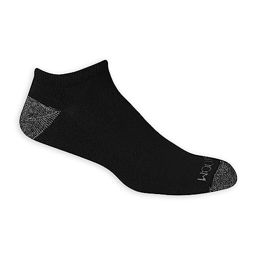 Fruit of the Loom Men's Dual Defense No Show Socks (12 Pack), Black, Medium (6 - 12)2
