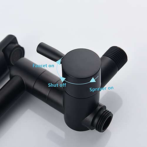 Robinet évier pliable en laiton noir, design pivotant gain de place - 6