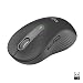Logitech Ratón inalámbrico Signature M650 L Full Size - para manos grandes, batería - 2 años, clics silenciosos, botones laterales personalizables, Bluetooth, Compatibilidad multidispositivo - Negro