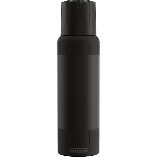 Sigg – Isolierte Trinkflasche – Thermosflasche Alpine Star Black, Mit Becher – 27 St. Heiß, 100 St. Kalt – Kompakt & Robust – Auslaufsicher – Bpa-Frei