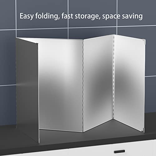 Barrière anti-huile pliable pour cuisiner des grillades proprement à la maison