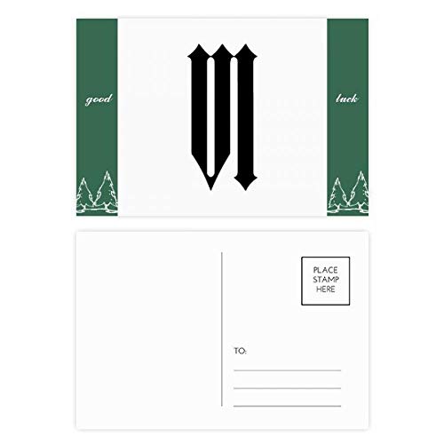 Cartes postales Six chiffres romains DIYthinker lot de 20 pièces format 5,7 x 3,8 pouces multicolore