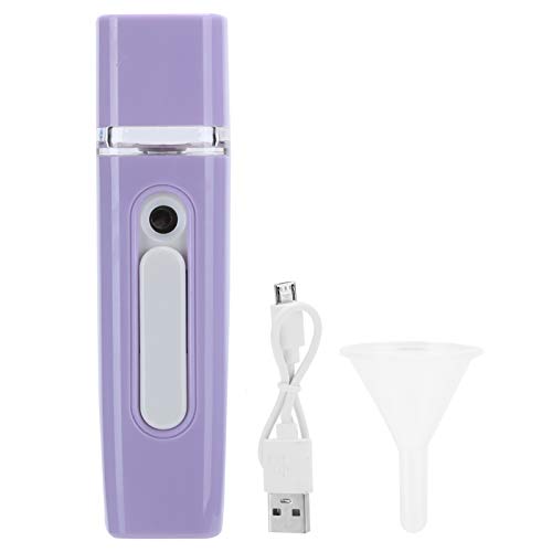 Pulverizador de niebla nano, vaporizador facial USB portátil, pulverizador facial hidratante de mano, humidificador facial eléctrico Nano Misr (Púrpura)