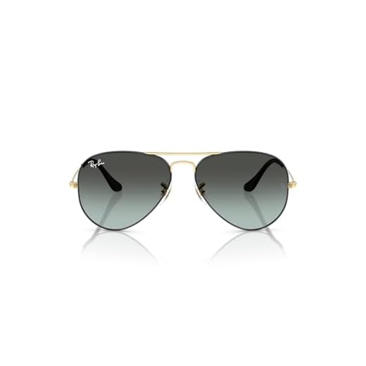 Óculos de Sol Ray-Ban Aviator Large Metal 0RB3025 9271GK Tam 62 / Preto/Ouro - Lentes Azul Gradiente