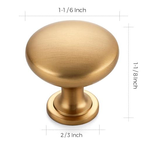 Image of Ravinte 50 Pack Kitchen Cabinet Knobs and Drawer Pulls - Champagne Bronze Door Handles for Dresser Drawers
