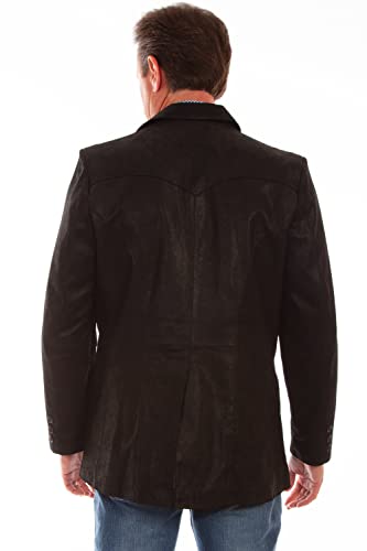 Image of Scully Mens Black Leather Western Blazer 36