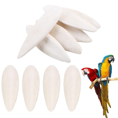 JDCMEI 10 Piezas Hueso de Sepia, 9-12 cm Hueso de Sepia para Pajaros, Juguetes para Masticar Pájaros, Cuencos de Sepia, Huesos de Sepia Naturales para Loros, Reptiles, Tortugas, Caracoles