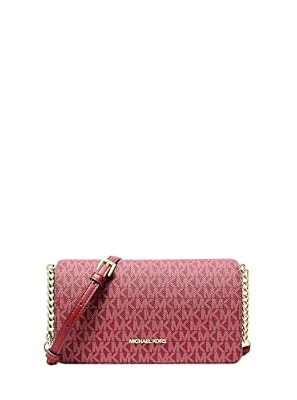 Michael Kors Jet Set Signature Logo Crossbody Bag Cherry