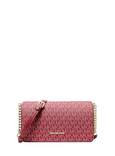 Michael Kors Jet Set Signature Logo Crossbody Bag Cherry
