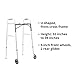 McKesson Folding Walkers with Wheels, Aluminum, 32 in to 39 in, 350 lbs Weight Capacity, 1 Count