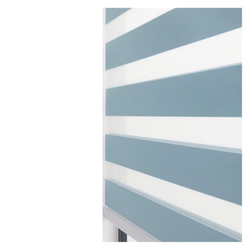 estores enrollables opacos Persianas enrollables Opacas, persianas con Cuentas for Ventana, Sistema de Resorte un Toque(Blue Full,W200XH230)