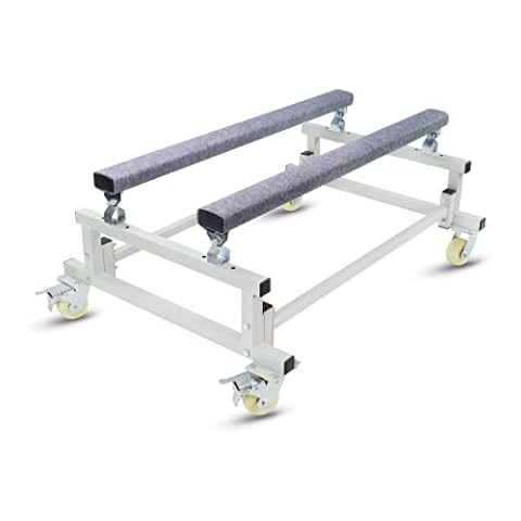 JY PERFORMANCE Watercraft PWC Dolly Boat Jet Ski Stand Storage Trailer Cart Dock Slipway Cart Adjustable Bunks W/ 4 Casters and 2 Brakes Carpeted to Prevent Scratch 1000lb Capacity Cover