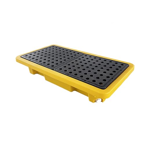Paleta de contención de derrames modular para la gestión de bidones
