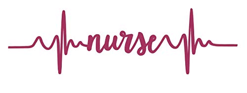 Custom Nurse Decal Gift Set - Three Stethoscope And Pulse Heartbeat Nurse Vinyl Decals Bundle - Nursing Student Bumper Sticker, For Tumblers, Laptops, Car Windows - 3Pc Set Pick Color #TOP2