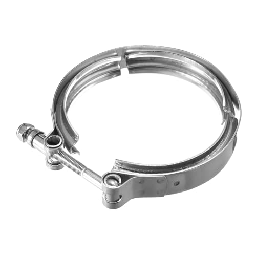 NYTKL 4 Inch V Band Clamp,Male Female 304 Stainless Steel Quick Release Flange Exhaust Clamp, V-Band for Pickup Truck Turbo Downpipe Exchange Exhaust Systems, Car Accessories