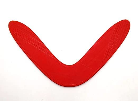 CERO3D Printed Outdoor Plastic Boomerang for Kids, 2 to 14 Year Old Boy | Girls (Red PLA Plastic) V.A.05.23