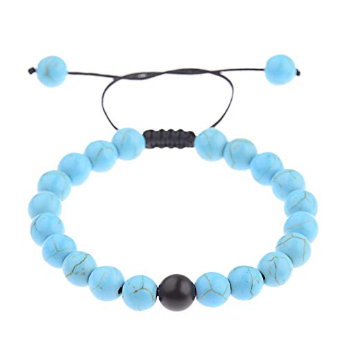 Pierre naturelle cordon rétractable accessoire vêtement personnalisé bleu