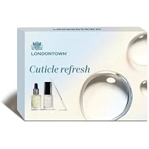 LONDONTOWN Cuticle Refresh Set 3-Piece Nail & Cuticle Care Set with Glass Cuticle Pusher, Fresh Glow Cuticle Remover and Nourishing Cuticle Oil - Ideal Gift for Repairing Cuticles and Nails