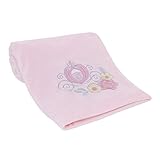 NoJo Disney Sweet Princess Pink and Light Blue Enchanted Carriage Super Soft Baby Blanket
