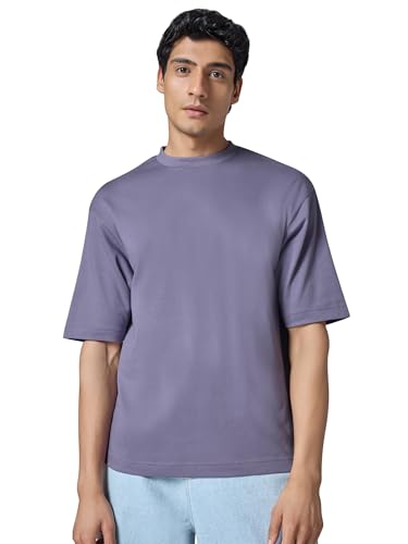 Image of XYXX Drift Oversized Tshirt for Men | 100% Combed Cotton | Solid Roundneck Drop Shoulders Half-Sleeve T Shirt