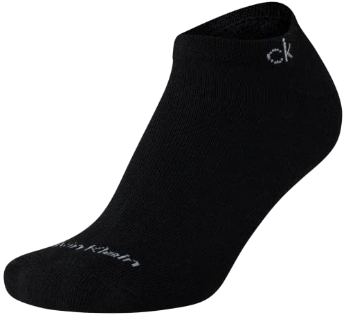 Image of Calvin Klein Womens No Show Socks - 6 Pack Breathable Cotton Blend Athletic Performance Low Cut Running Socks for Women