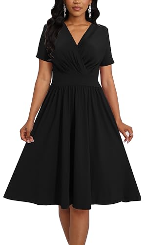 Image of DinyIn Women's 2025 Summer Short Sleeve Casual Dresses