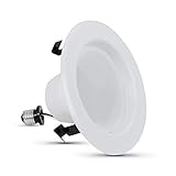 Feit Electric LED 4 Inch Recessed Lighting, 50W Equivalent, Dimmable Retrofit Downlight, E26 Adaptor for Recessed Can Lights, 50,000 Hour Lifetime, 650 Lumens, 2700k Soft White, LEDG2R4/927CA