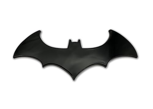 NJECT Officially Licensed DC Comics Batman Iconic Bat Symbol Blackout Automotive-Grade 3D Contour Acrylic Superhero Emblem for Cars Trucks and All Auto | Weatherproof Universal Fit at 4.2 x 1.8