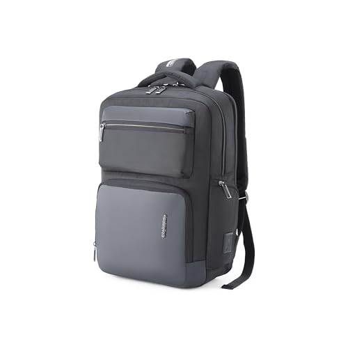 Image of American Tourister Zork Pro | 19 Ltrs | 2 Compartments | Ergonomic Padded Back Panel & Shoulder Straps | Executive Backpack | 1 Year International Warranty | Black
