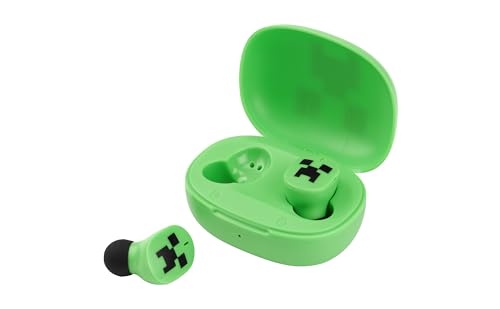 Minecraft Bluetooth Earbuds with Mic, Wireless Earbuds with Charging Case