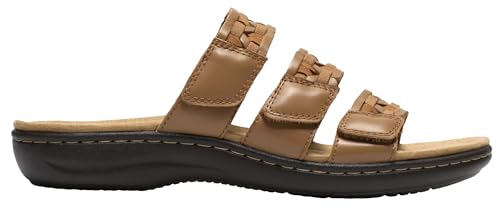 Clarks Clarks Women's Laurieann Emma Flat Sandal, Tan Leather, 10