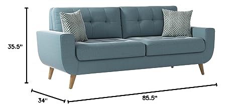 Homelegance 86" Fabric Sofa, Teal #TOP7