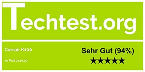 Corsair K100 RGB Optical-Mechanical Wired Gaming Keyboard - OPX Linear Switch - PBT Double-Shot Keycaps - Elgato Stream Deck & iCUE Compatible - PC, Mac, Xbox - QWERTZ DE - Black