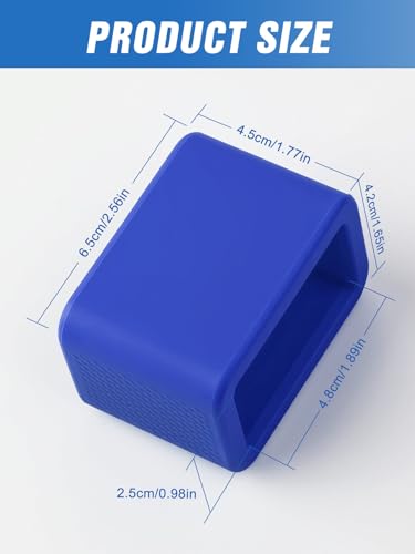 Image of 2 PCS Seat Belt Buckle Holder, Silicone Seatbelt Buckle Booster to Makes Receptacle Stand Upright for Easy Access (Blue)