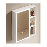 Armario de baño con Espejo y Puerta única,4 Pulgadas.