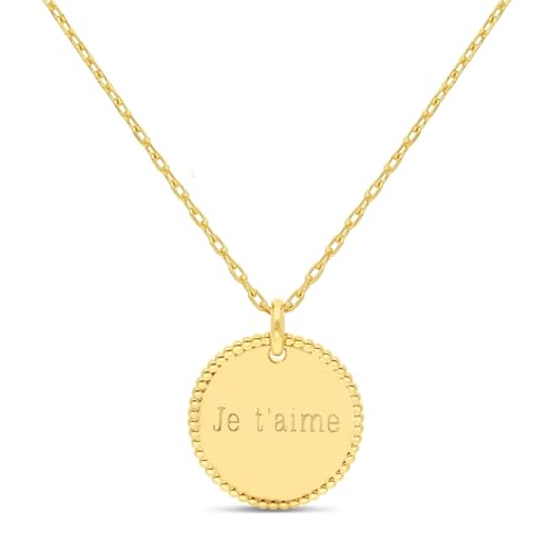 Collier enfant personnalisé médaille perlée, idée cadeau Noël et baptême