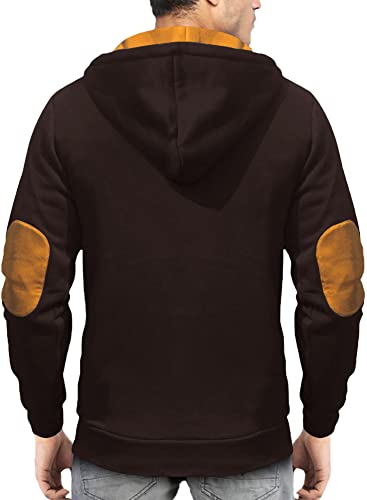 Image of EYEBOGLER Fleece Mens Casual Solid Hooded Neck Full Sleeve Sweatshirt