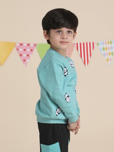 Image of POLKA TOTS 100% Cotton Co-Ord Joggers for Kids | Trendy Sweatshirt & Joggers Set | All Season Wear for Kids, Toddler & Newborn | Soft & Breathable Dress for Boys & Girls | from 6 Months to 8 Years