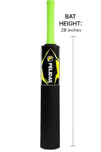 Image of FELIDAE (Size - 4) PRO Kids Plastic Cricket Bat (6 to 13 Years) 1 Tennis Ball / 1 Plastic Bat for Kids