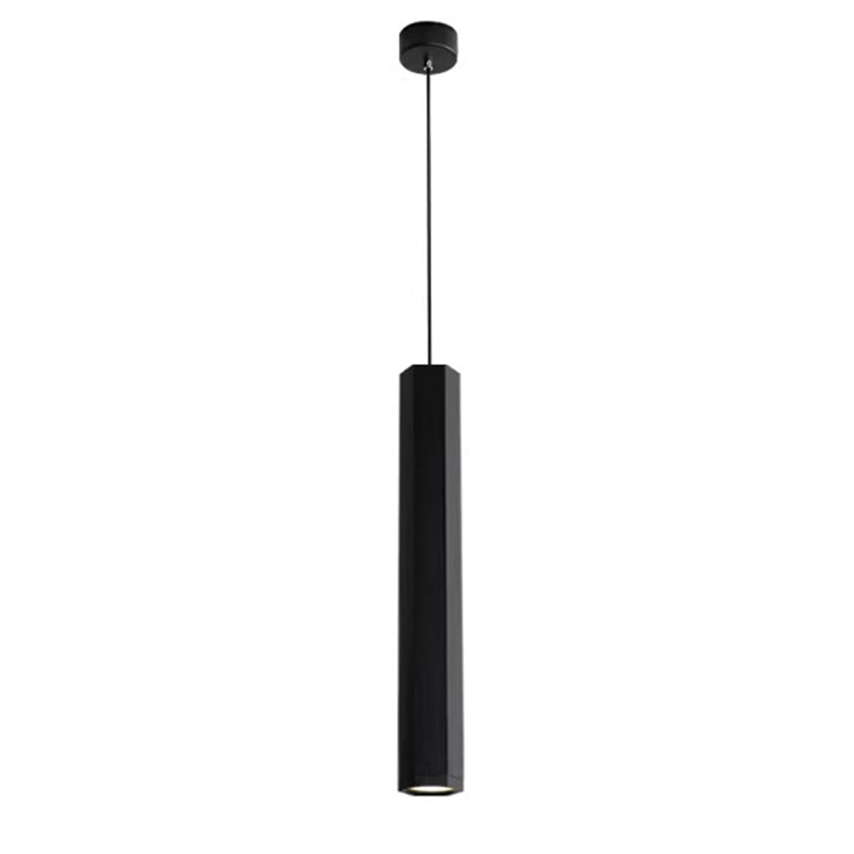 LED Pendant Light Industrial Bar Counter Hanging Lamp Anti-rust Aluminum Chandelier Long Tube Restaurant Spotlight Black Suspension Light for Living Room Bedroom Hallway