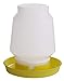 Little GiantÂ® Complete Plastic Poultry Fount | 1 Gallon | Heavy Duty Plastic Gravity Fed Water Container Jar | Waterer for Chickens, Turkeys, Ducks & More | Made in USA | Yellow