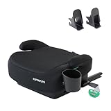 プッパプーポ ブースターシート R129 ISOFIX 洗える 軽量 ジュニアシート (25ブラック)