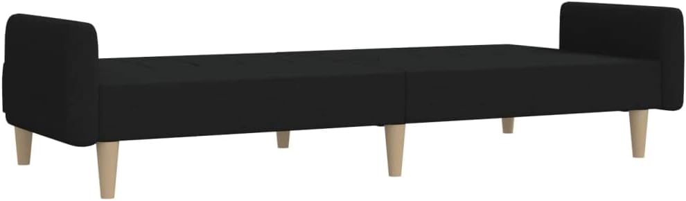 Sofa Bed Black Polyester Living Room Furniture