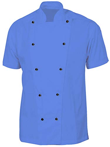 SUNLEXA Men's Chef Coat/Chef Jacket Multi-Colored Half Sleeve Chef Coat Size (S-6XL)