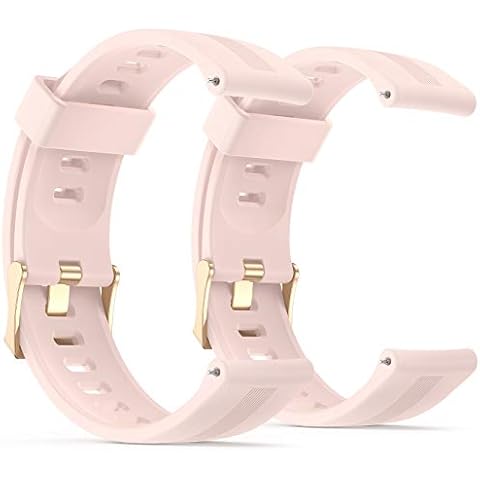 AGPTEK Silicone Smartwatch Band Strap Replacement Black Smart Uhrenarmbänder Silikonarmband Ersatz Cover