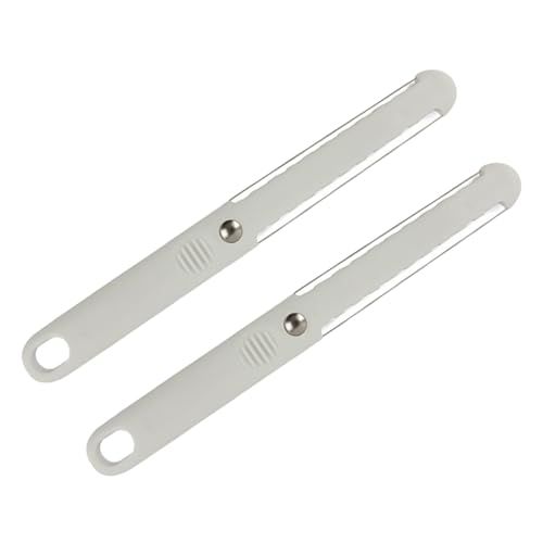 HAKIDZEL 2Pcs Plastic Cheese Cutter Butter Slicer Non Slip Handle Kitchen Gadget for Easy Cheese Bread Cutting Space Saving with Hanging Rust Design