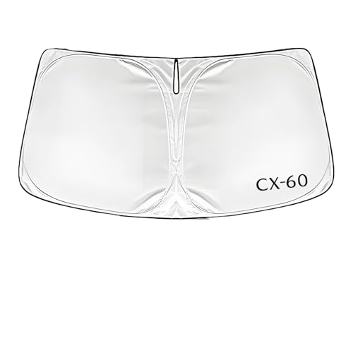 For 新型マツダ CX-60 KFシリーズ(2022年以降)車種専用設計サンバイザーフロントガラスプロテクター日焼け防止断熱UVカット遮光折りたたみ式収納バッグ付き取り付け簡単保護CX-60 アクセサリー